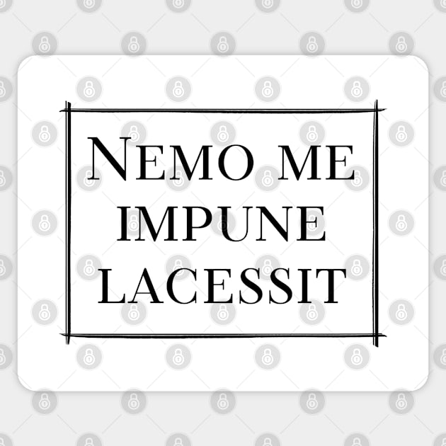 Nemo me impune lacessit Sticker by Kuchinska design